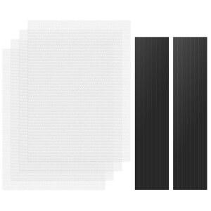 MOKO 400X300MM DIY PC 케이스 더스트 케이스용 컴퓨터 필터 PVC 그릴 메시 방진 화이트 프레임 있는 커버 스트립이 먼지 4팩 필터 마그네틱
