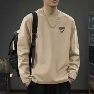 윈터솔져 남성용 표 긴팔티 풀오버 티 라운드넥 데일리룩 빅사이즈 순면 셔츠 KUK1