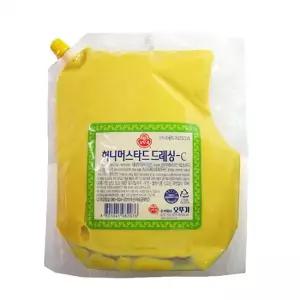 오뚜기허니머스타드드레싱-C(파우치)2kg(뚜껑)머 겨자소스 머소스 머드레싱