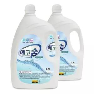 섬유탈취제 에코숨 2.5L X 2개 아쿠아블루향업소용 대용량 냄새제거 실내 옷장 다용도 실내용 제거 옷제 패