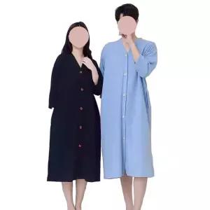 프리미엄 남자 잠옷 수면 롱가운 여름 블랙