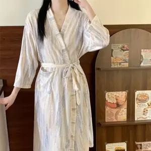 부드러운 롱 샤워 잠옷 가운 LM-0676 목욕 여성용
