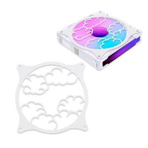 SPLASHNCOLOR 귀여운 클라우드 그릴 LIAN LI 미적 쿨러와 호환 커버 PC 액세서리 공기 데스크탑 기타 메시 RGB 가드 설치 조용한 흐름 게이밍 120MM 케이스