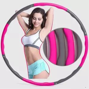 리빙듀오 에어폼 훌라후프 핑크그레이뱃살운동 링라 기구 헬스 라우프 가정용