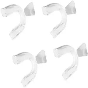 4Pc 투명 마우스 가드 실리콘 연삭 치아 표백 트레이 스포츠 브루시즘을 위한 화이트닝 수면 껌 쉴드