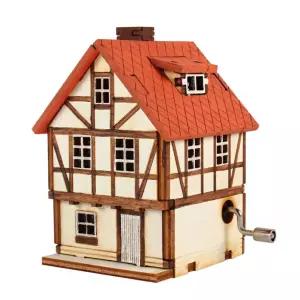 영공방 오르골만들기 DIY 수동 독일집 (YM8625)어린이만들기재료 DIY키트 선물 장식품 나무 소품 만들기 조