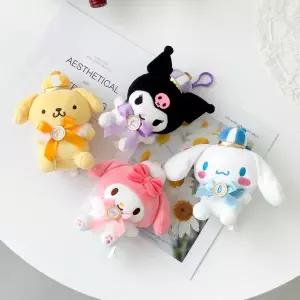산리오 왕관 가방 고리 인형 4종 택1 키링 홀더 열쇠 디자인링