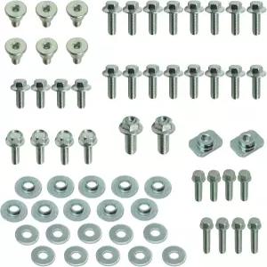 야마하 플라스틱용 62pc 스펙볼트 YZ YZF WR 바디 키트 시트 펜더 포크 가드 라디에이터 슈라우드 바디워크