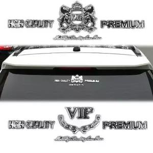 VIP 럭셔리 엠블럼 튜닝 스티커 본네트 레터링 이니셜