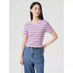 에잇세컨즈 스트라이프 크롭 풀오버 라이트핑크 (324551LY1Y) 1Y 4097841