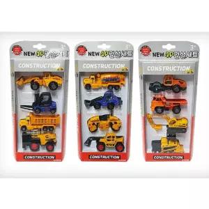 sg건설미니카4P 다이케스팅 중장비미니카 세트 자동차장난감 완구용 포크레인 덤프렁 레인