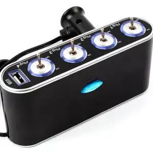 ZENON 제논 스위치 USB 4구소켓 차량 자동차 멀티 승용차 충전 시거잭 시거
