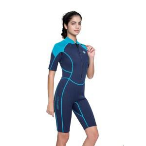 스노클링 서핑 수영 다이빙을 Jsnorklet 잠수복 쇼트티 3미리 전면 지퍼 네오프렌
