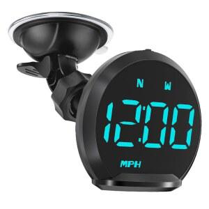 자동차 GPS HUD 속도계 MPH 속도계 기능이 차량용 있는 USB 자동차 헤드업 플레이 경고 나침반 피로 LED 디스플레이 모든 알람 운전 플러그 디지털 과속도 범용 트럭
