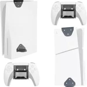 PS5 및 슬림 게임 콘솔 PlayStation 5 표준 디지털 에디션 수직 벽 디스플레이 컨트롤러 마운트 2개 검은색