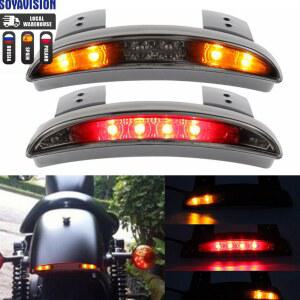 오토바이라이트 오토바이 다진 엣지 라이트 앰버 시그널 브레이크 1200 LED 스톱 SPORTSTER 883 HARLEY XL 레드 리어