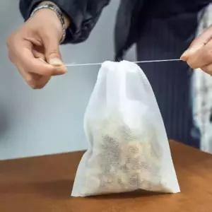 일회용 빈 부직포 스트링 원단 백 100-1000 치유 개 티웨 티 인퓨저 도장