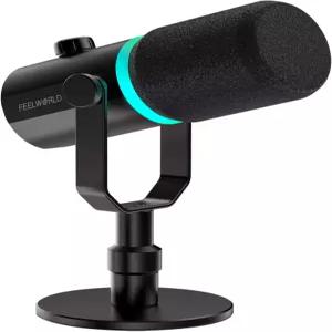 FEELWORLD PM1 XLR USB 다이내믹 마이크 데스크톱 스탠드 선물 팟캐스트 녹음 PC 컴퓨터 게임 라이브