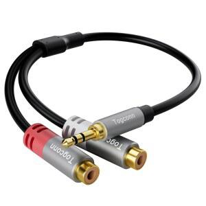 5MM RCA 오디오 스플리터 케이블 6피트 듀얼 사운드 어댑터 보조 컴퓨터 5MM 스테레오 하이파이 태블릿 MP3 커넥터 8인치 스피커용 TRS 컨버터