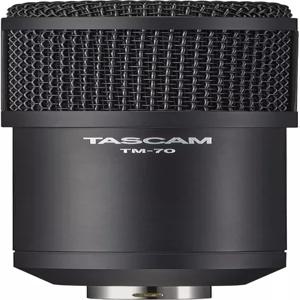 전문 팟캐스트 및 라이브 스트리밍을 위한 방송용 Tascam 다이내믹 마이크(TM-70) 블랙