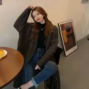 HS라이프 가디건 카디건 볼레로 아우터 여성 꽈배기 롱 니트 코트 3컬러 3322518