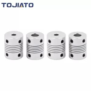 1pcs 유연한 커플 링 NEMA 17 스테퍼 모터 용 5/6/6.35/8/10mm 소형 CNC 기계에 사용되는 조 샤프트 커플러