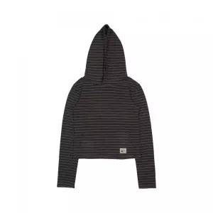 브랜드정품 THE COLDEST MOMENT TCM stripe crop hoodie (charcoal) 162748