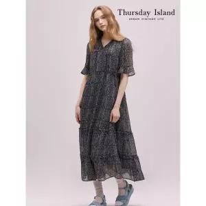 써스데이아일랜드 Thursday Island 플라워 쉬폰 프릴 원피스T244MOP258W
