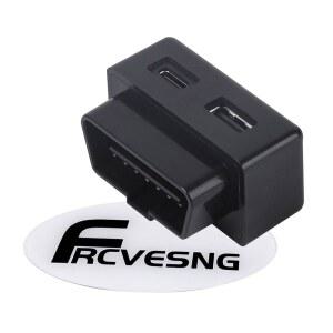 FRCVESNG 자동차 OBD 전원 어댑터 PD DC12 태블릿 타입 DVR U201124V 충전기 USB 30W 감지기 카메라 휴대폰 차량용 GPS 대시 레이더