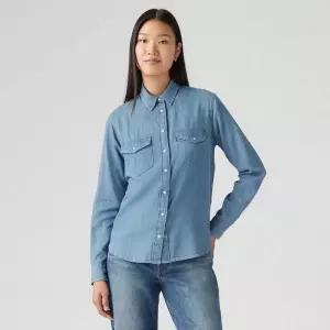 매장정품 LEVI'S 리바이스 여성 웨스턴 데님 셔츠 린넨 혼방 16786-0105 1661831