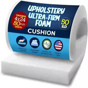 레이스시티폼 고밀도 실내용 쿠션 4인치 H x 24인치 W 80인치 L Ultra Firm 50ILD - CertiPUR-US 인증 시트