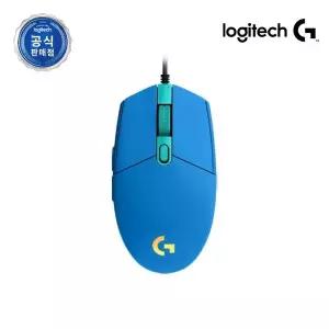 로지텍 피트 추가 유선 게이밍 광마우스, G102 2세대 Lightsync 블루 USB