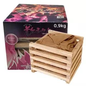 [하프클럽/셀러허브_레저캠핑]불노리야 원샷 점화 백탄 바베큐숯0.9kg 캠프파이어숯