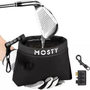 MOSTY 골프 클럽 볼 클리너 가방 내구성이 뛰어난 키트 및 워셔 파우치 남성 여성 골퍼를 위한 선물 그의