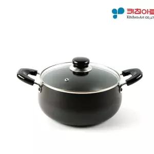 찌개 냄비 전골 솥 쿡웨어 국냄비 블랙 쥬노 양수 20cm 키친아트 경질냄비