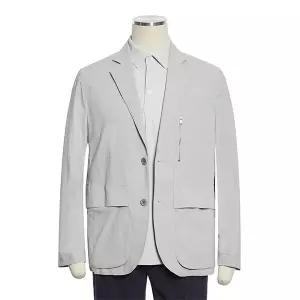 S/S 여름 라이트그레이컬러 쿨소재 아웃포켓 데일리 스판자켓 RQJMBJ66A