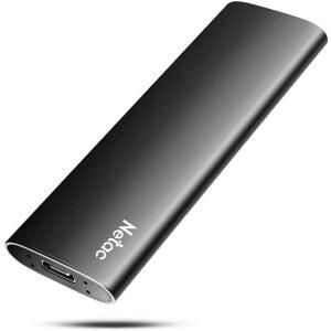 Netac 250GB 휴대용 SSD USB 3.2세대(10Gbps, 타입-C) 외장 솔리드 스테이트 드라이브 백업 슬림 휴대용 드라이브 파일 저장/비즈니스 여행 필수, 빠른 읽기 및 쓰기 저소음, Zslim