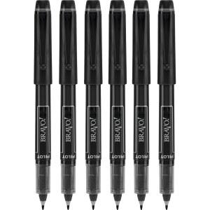 PENS PILOT BRAVO 액체 잉크 마커 포인트 PIL11034 블랙 볼드