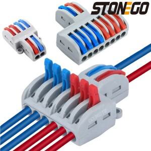 STONEGO 2 In 468 여러 출력 고속 배선 커넥터 범용 분배기 케이블 푸시인 하는 버트 홈 터미널 블록