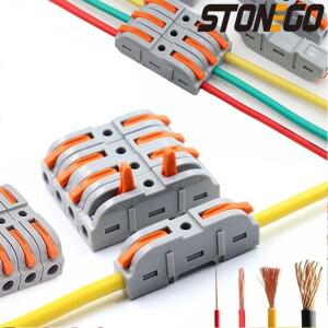 STONEGO 스프링 레버 너트 전기 퀵 와이어 커넥터 재사용 가능 고속 Stonego 케이블 터미널 블록