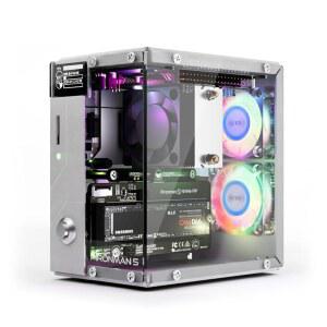 라즈베리 파이 5 하일로-8L, AI 에이전트 오픈클로, 타워 쿨러+듀얼 RGB 팬, 0.96인치 OLED 모듈, 세이프 셧다운, 표준 HDMI, RGB 효과용 파이론맨 5 NVMe M.2 SSD PCIe 2.0 / 3.0 미니 PC 케이스