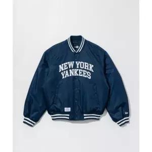뉴에라 NEW ERA MLB 뉴욕양키스 아치로고 나일론 스타디움 재킷 블루 14133436 182936