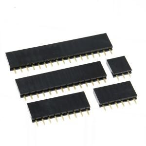 10pcs 2.54mm 피치 검정색 단일 행 여성 2  40P PCB 소켓 보드 핀 헤더 커넥터 스트립 23461012162040Pin