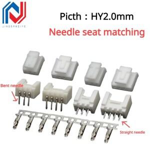 잠금 PCB 단일 행 소켓 핀 시트 와이어링 터미널 Hy2.0 mm 피치 커넥터 로트당 20 세트 2P 3 4 5 6 7 8 9 1