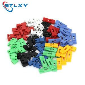 100PCS 점퍼 캡 단락 간격 2.54mm 검정색 노란색 파란색 빨간색 블록 핀 커넥터 긴 핸들
