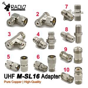 UHF M SL16 어댑터 PL259 Male - Female SO239 RF 케이블 커넥터 직선  직각 3방향 분배기