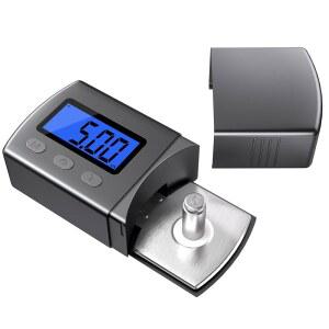 디지나우 디지털 턴테이블 스타일러스 포스 스케일 게이지 0.01g / 5.00g, 톤암 포노 카트리지용 트래킹 압력 스케일, 블루 LCD 백라이트