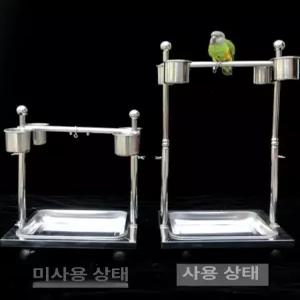 앵무새 횟대 고정 부착형 나무 자바트리 코뉴어 모란