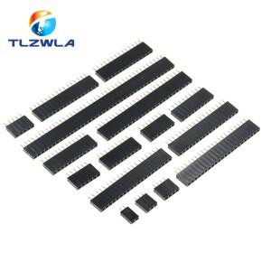 단일 행 핀 암 헤더 소켓 피치 2.54mm 1x2p 3p 4p 5p 6p 7p 8p 9p 10p 20 10 개 p 22p 40p 커넥터