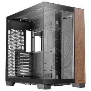 Antec C8 우드, 팬 미포함, 나무 전면 패널, 듀얼 챔버 레이아웃, 타입-C, 360mm 라디에이터 지원, 심리스 TG 전면 및 측면 패널, RTX 40 호환, 풀 타워 E-ATX PC 케이스